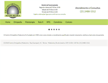 Tablet Screenshot of centroortopedicomadureira.com.br